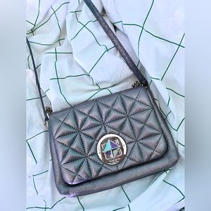 Kate Spade Purple Metallic Whitaker Place Naomi Crossbody with Gold Hardware